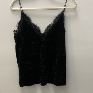 Zara Black Velvet Lace Camisole